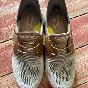 Skechers Men's Gray and Brown Boat Shoes